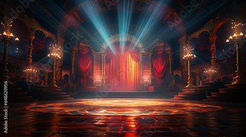 Theater stage light background.