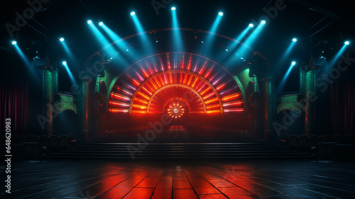 Theater stage light background.