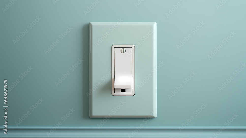 Blue Background Illuminated by a Light Switch – Minimalist Design Blue Background Illuminated by a Light Switch – Minimalist Design