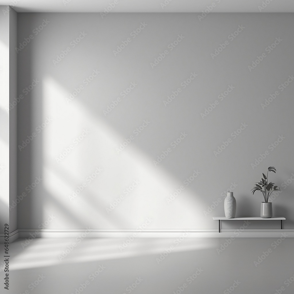 Obraz premium empty room with white wall