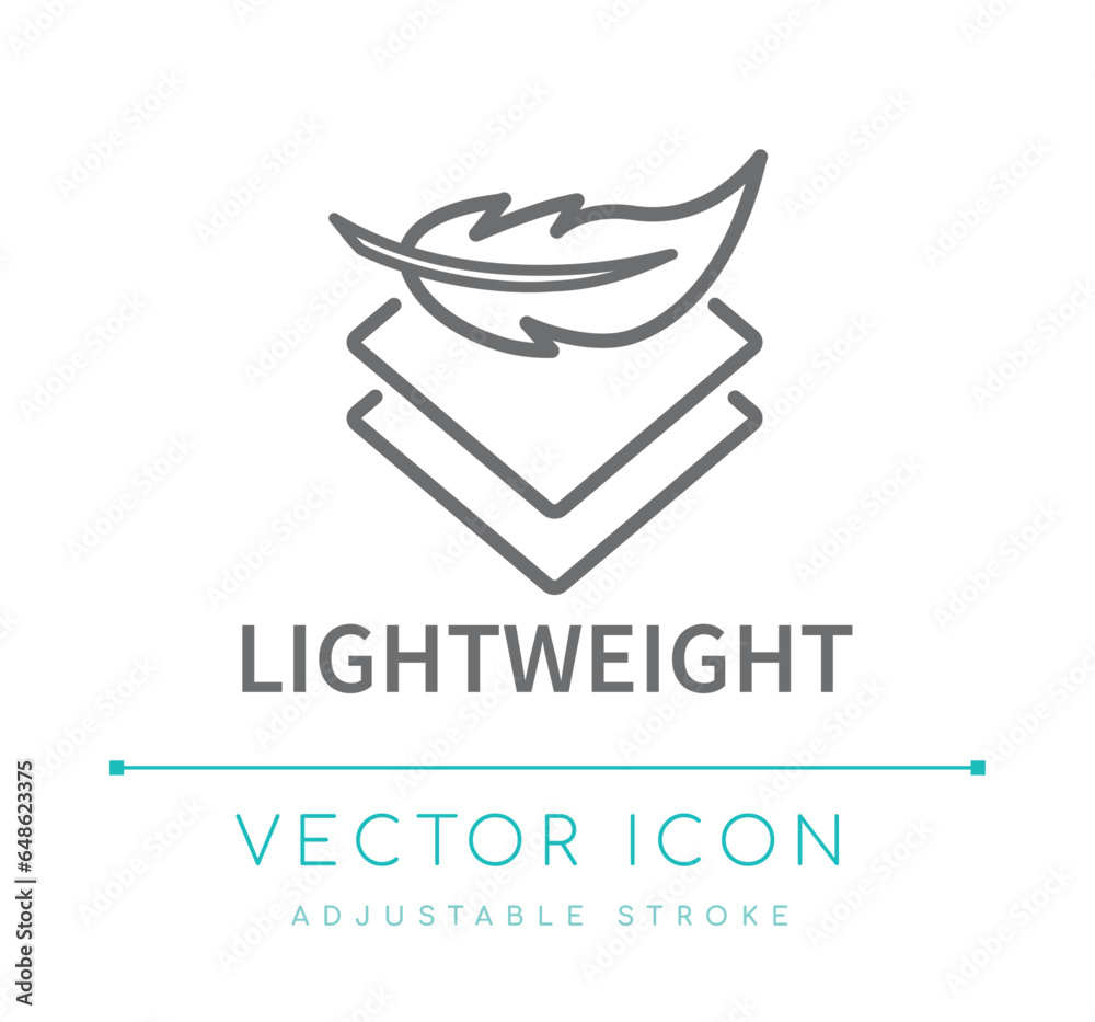 Lightweight Textile Line Icon Lightweight Textile Line Icon
