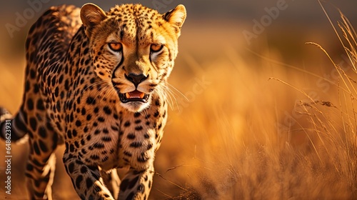 Cheetah's Pursuit: Intense Savanna Stalking  © Sakura