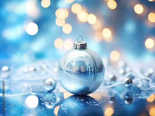 Christmas Decoration  Glass Ball on Azure Futurica