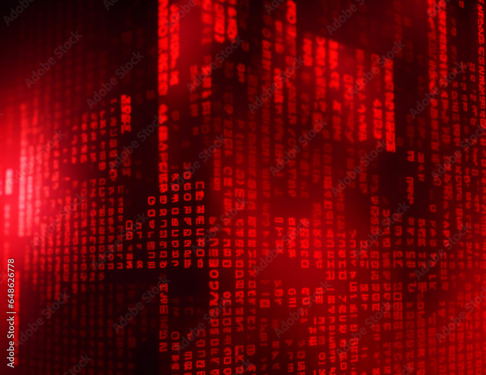 red stream matrix background, Ai Generated red stream matrix background, Ai Generated