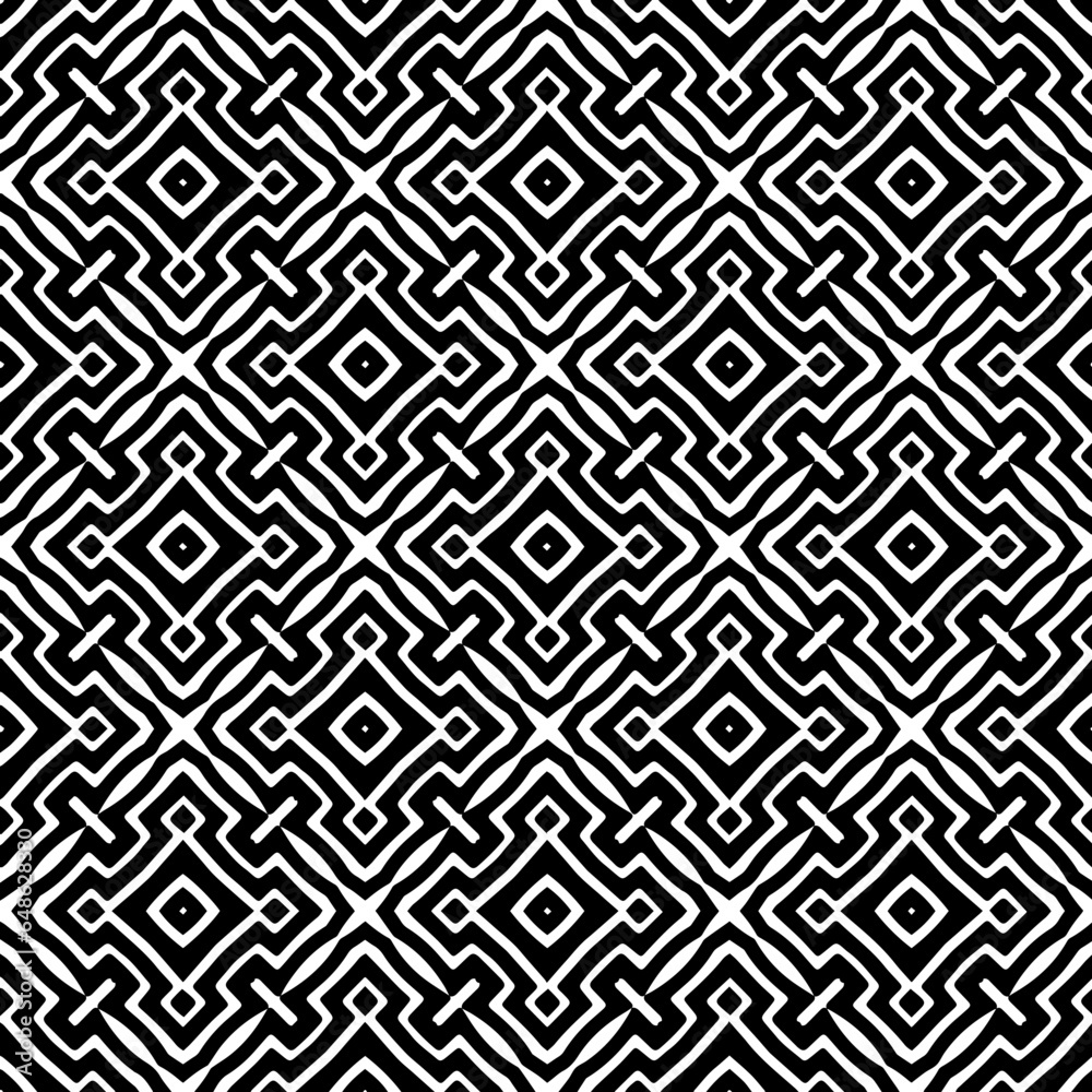 Black and white seamless pattern. Repeat pattern. Abstract background. Monochrome texture. Seamless texture for fashion, textile design, on wall paper, wrapping paper, fabrics and home decor. Black and white seamless pattern. Repeat pattern. Abstract background. Monochrome texture. Seamless texture for fashion, textile design, on wall paper, wrapping paper, fabrics and home decor.