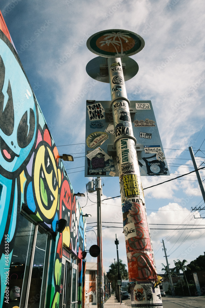 MIAMI FLORIDA USA SEPTEMBER 2023 art graffiti in miami Wynwood wall art