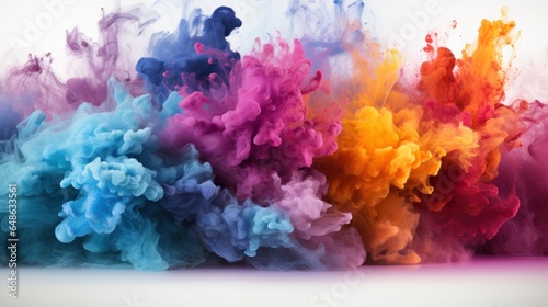 colorful abstract creative smoke explosion background. Generative Ai