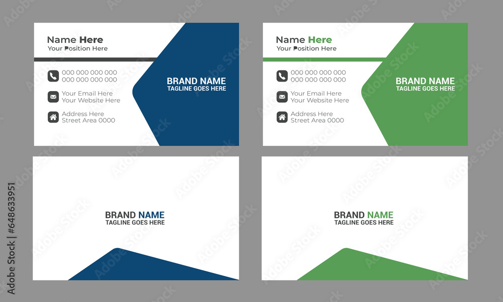Special minimal modern business card template