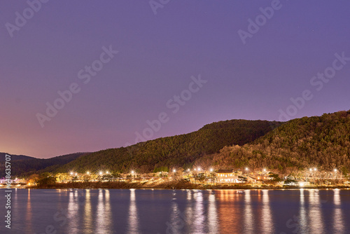 night view of lake country