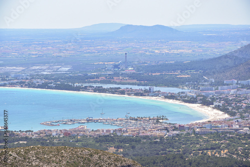 View of Pollensa Bay from the top of Talaia d'Alcudia photo
