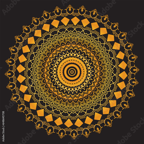 Luxury mandala background with golden arabesque pattern Arabic Islamic east style. Decorative mandala for print, poster, cover, brochure, flyer, banner