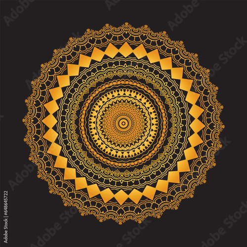 Luxury mandala background with golden arabesque pattern Arabic Islamic east style. Decorative mandala for print, poster, cover, brochure, flyer, banner