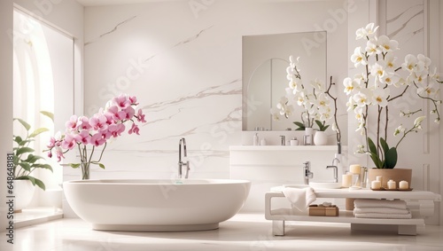  Serenity in Design  A Stylish Showcase of Modern Elegance in the White Bathroom 