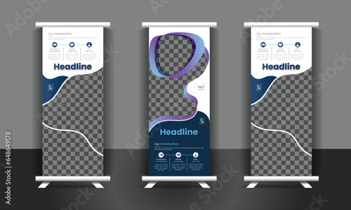 professional medical roll up banner design template for hospital Healthcare and medical roll up standee design, One Ai File • Size: 31 inches × 79 inches • High Resolution • Fully editable font Just 