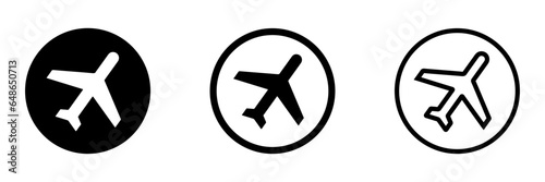  Plane vector icons. Simple flight transport vector symbols