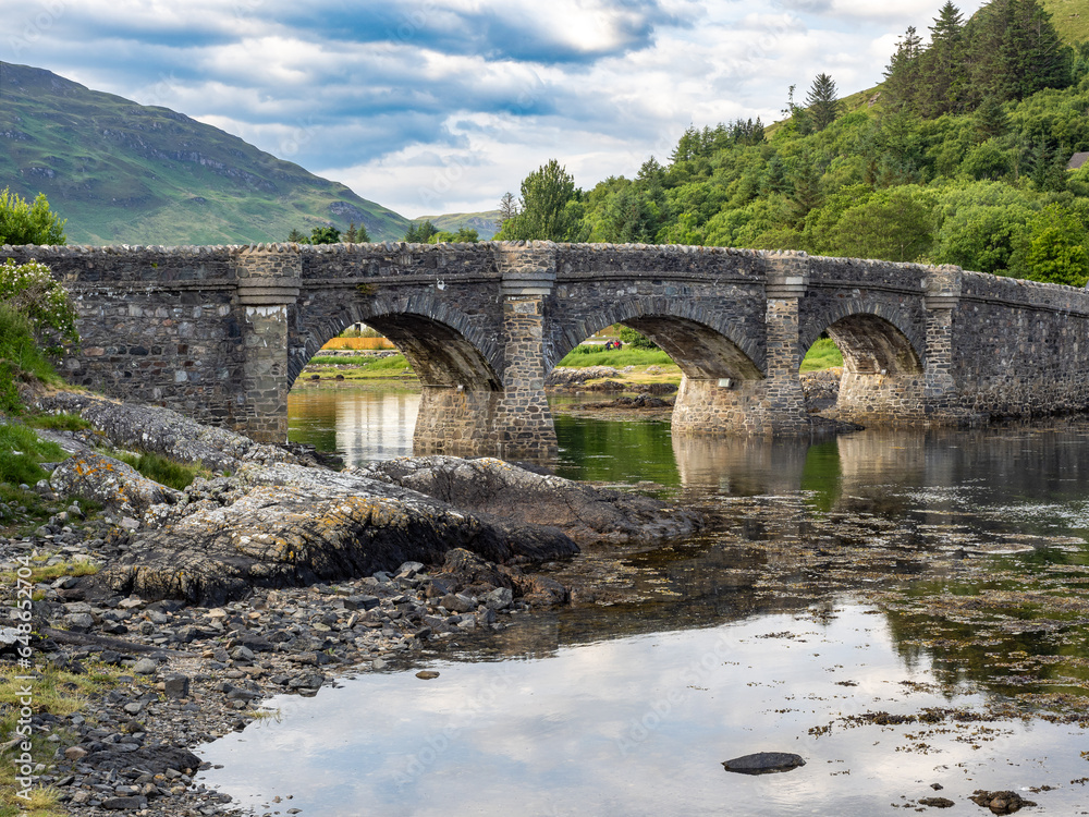 Eilean donan castle stone bridge, Scotland,