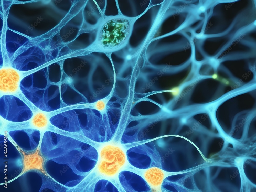 3D illustration of Neuron and Neuron 3D illustration of Neuron and Neuron