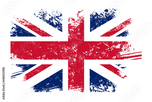 UK flag, british flag with grunge effect, destruction effect, union jack