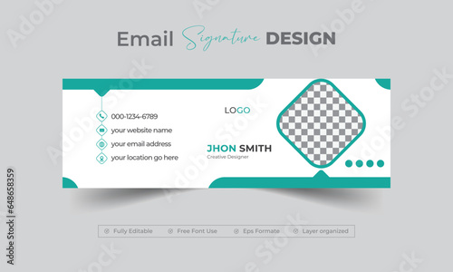 Creative editable email footer or email signature template