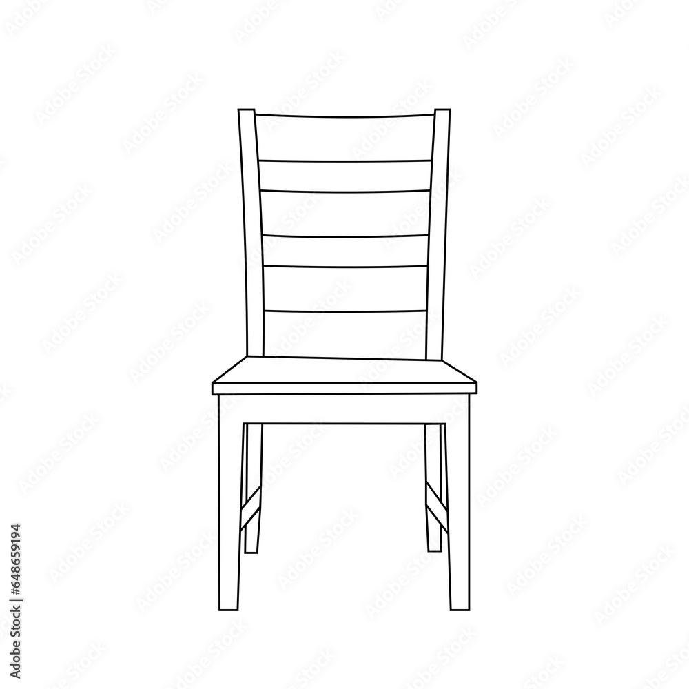 Classic wooden chair vector illustration. Classic wooden chair vector illustration.
