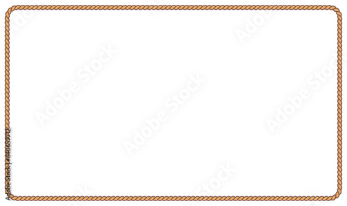Rope frame isolated on white background
