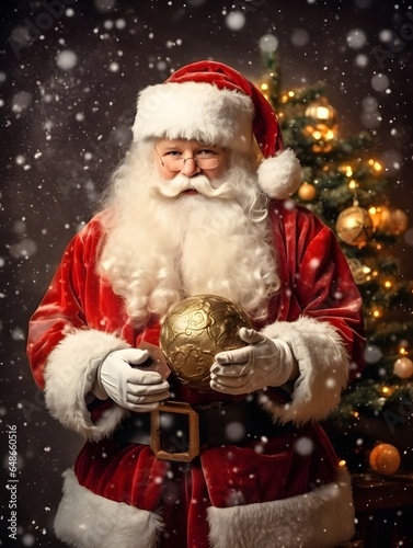 santa claus with christmas ball © toomi123
