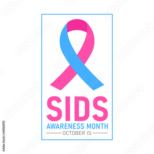 SIDS Sudden Infant Death Syndrome Awareness Month Is Observed Every Year In October. Vector Template For Banner, Greeting Card, Poster With Background. Vector Illustration.