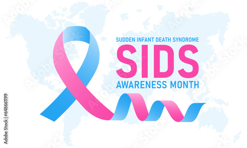 SIDS Sudden Infant Death Syndrome Awareness Month Is Observed Every Year In October. Vector Template For Banner, Greeting Card, Poster With Background. Vector Illustration.