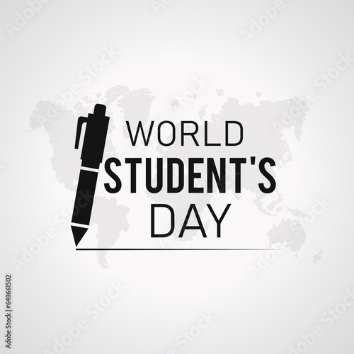 World students' day, october 15. Vector template for banner, greeting card, poster of world students day. Vector illustration.