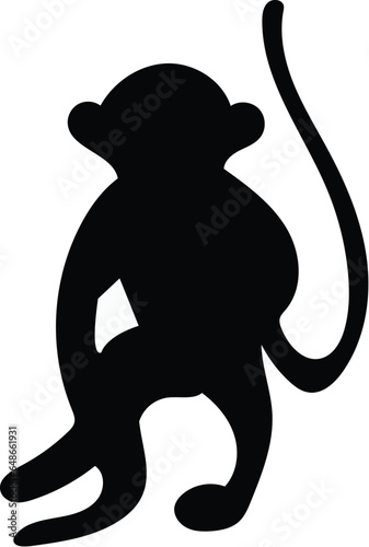 silhouette of a monkey SVG, JPG, EPS, PNG FILES photo