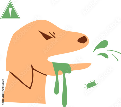 World rabies day Illustration, rabies dog clipart, sick dog, dog bite, rabies virus