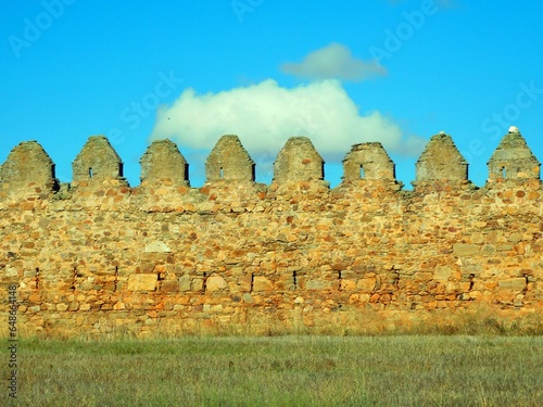 wall of a castle of Granucillo de Vidriales, Zamora, Spain photo