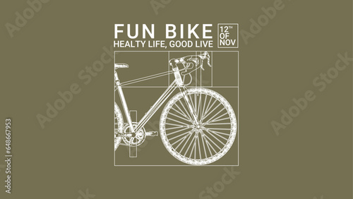 Bike template poster illustrator vector