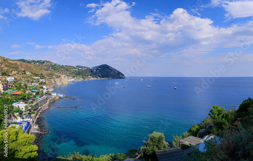 Ischia Island in Italy: panoramic view of Maronti beach.