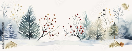 winter watercolor background