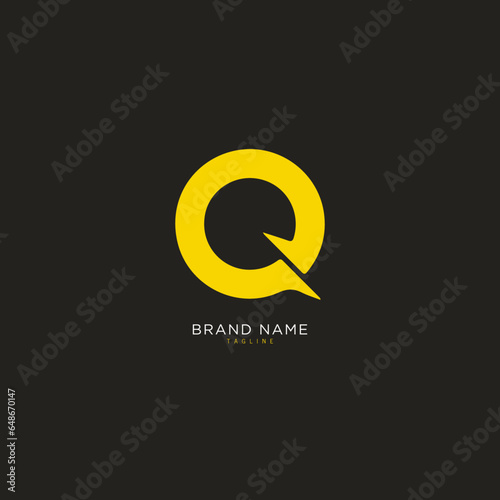 Alphabet letter Initial Q , QQ logo vector design, minimal, innovative, creative, symbol, sign, monogram, template, logotype, concept, branding for premium business typeface, startup, company