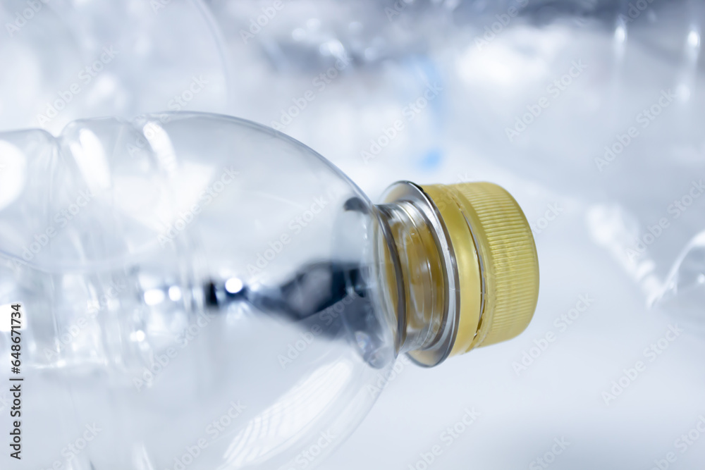 Plastic bottle on white background for recycle day, sustainability, save the world , Net Zero