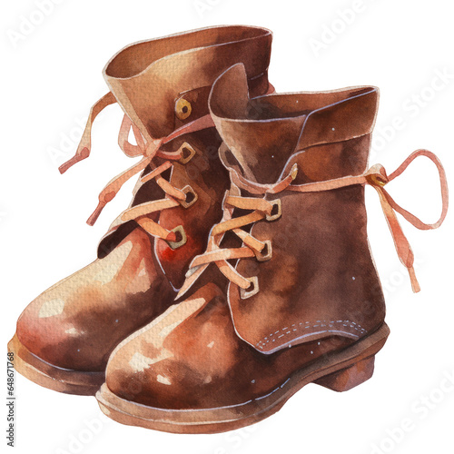 Watercolor Leather Boots
