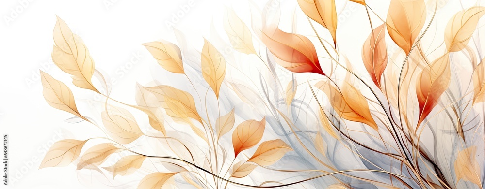 botanical watercolor design with flowers and leaves botanical watercolor design with flowers and leaves