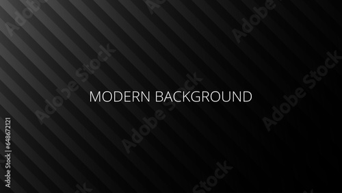 Black abstract background with light white striped texture, modern geometric pattern, diagonal rays