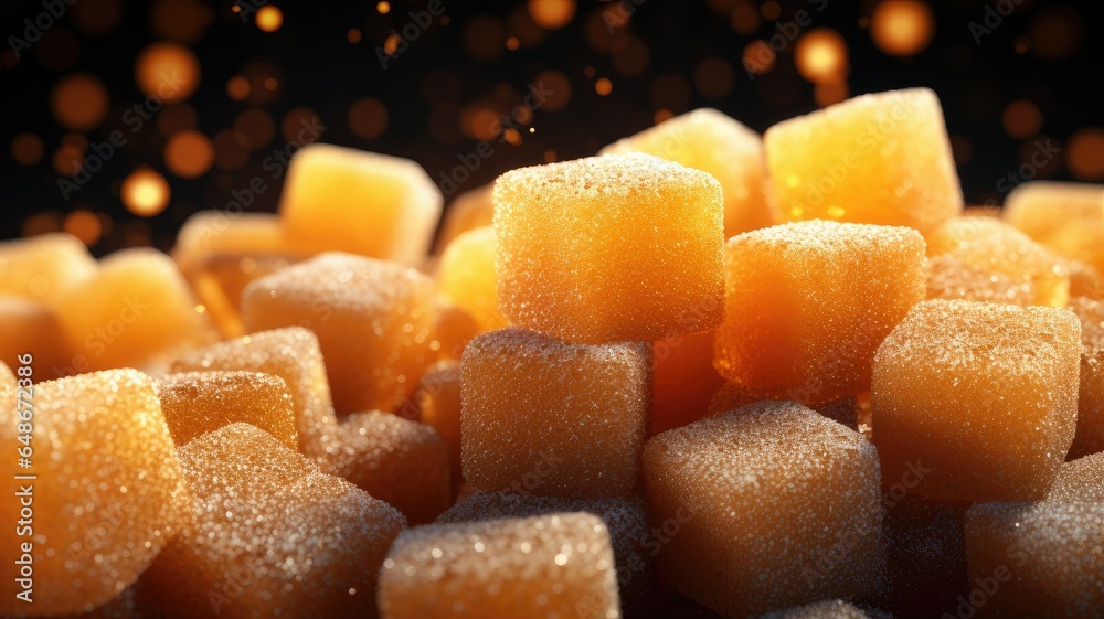 cane sugar cubes arranged artistically in a composition. Emphasize the warm, light colors to highlight their purity and sweetness. cane sugar cubes arranged artistically in a composition. Emphasize the warm, light colors to highlight their purity and sweetness.