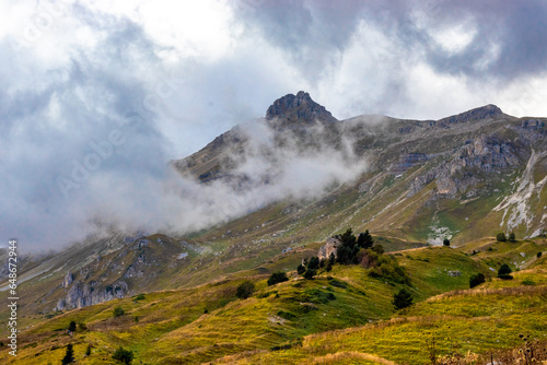 clouds in the mountains of the north Caucasus