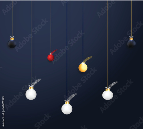Illustration of rings ball Christmas 