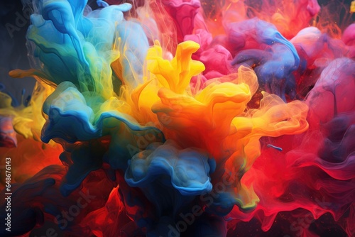 Multicolored splashes of oil paint © Julia Jones