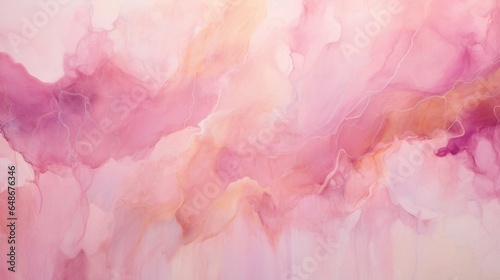 Abstract marble acrylic paints in pink and white