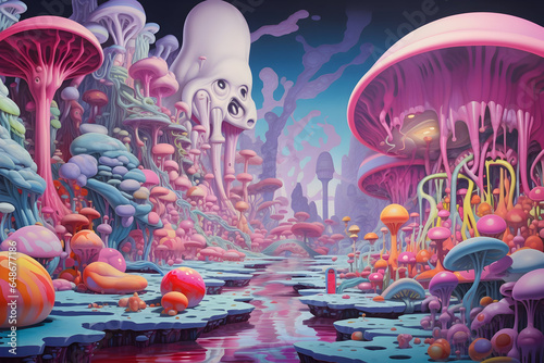 Surreal Kaleidoscope A Dreamlike Realm of Ever-Shifting, Psychedelic Colors