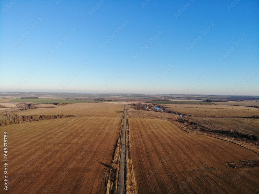 created by dji camera landscape shot from a height of 150 meters - obrazy, fototapety, plakaty 