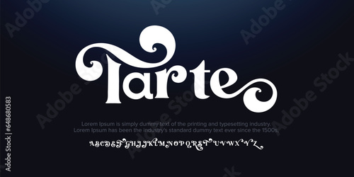Modern luxury alphabet letters font and logo. Typography Elegant classic serif fonts decorative logos wedding vintage retro concept. vector illustration