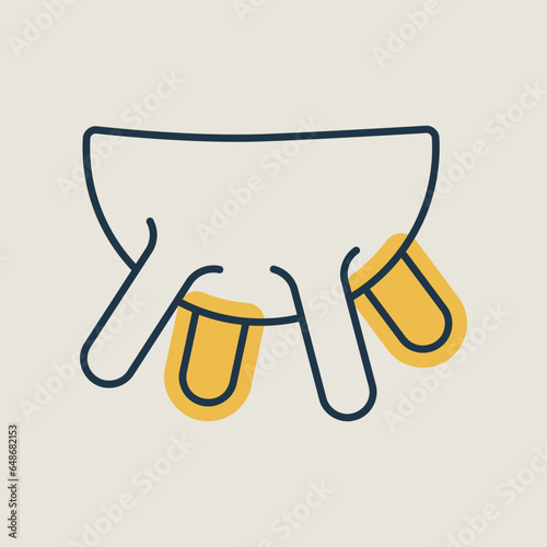 Cow udder vector icon. Dairy product sign