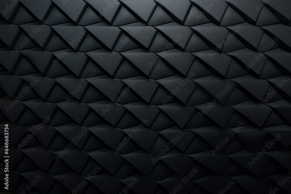 A black triangular patterned wall A black triangular patterned wall